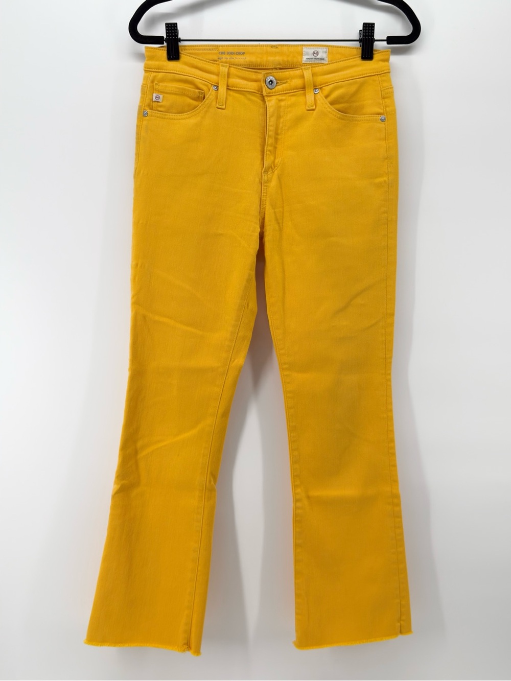 AG Jodi High-rise Crop Slim Flare Jeans In Golden Ochre